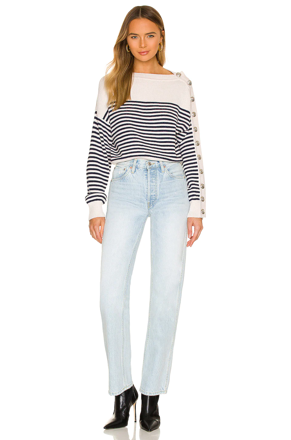 Lovers And Friends Olivander Sweater In Navy & Ivory 7 Lovers And Friends Olivander Sweater In Navy & Ivory - Image 5