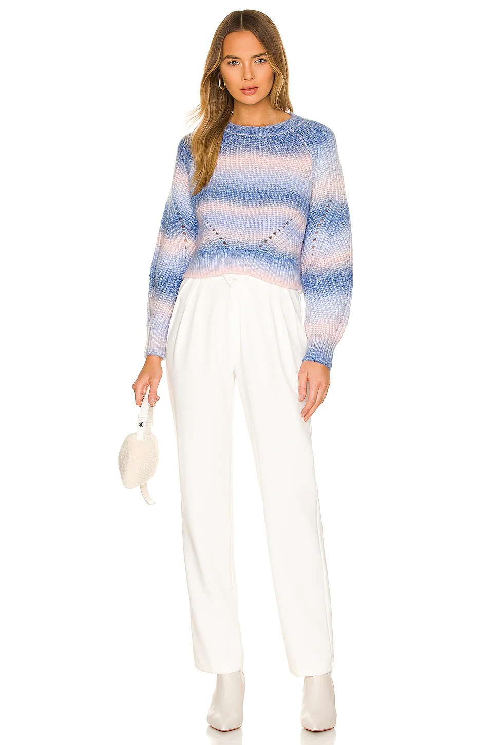 Lovers And Friends Grady Crew Neck Pullover In Cobalt Spacedye 6 Lovers And Friends Grady Crew Neck Pullover In Cobalt Spacedye - Image 4