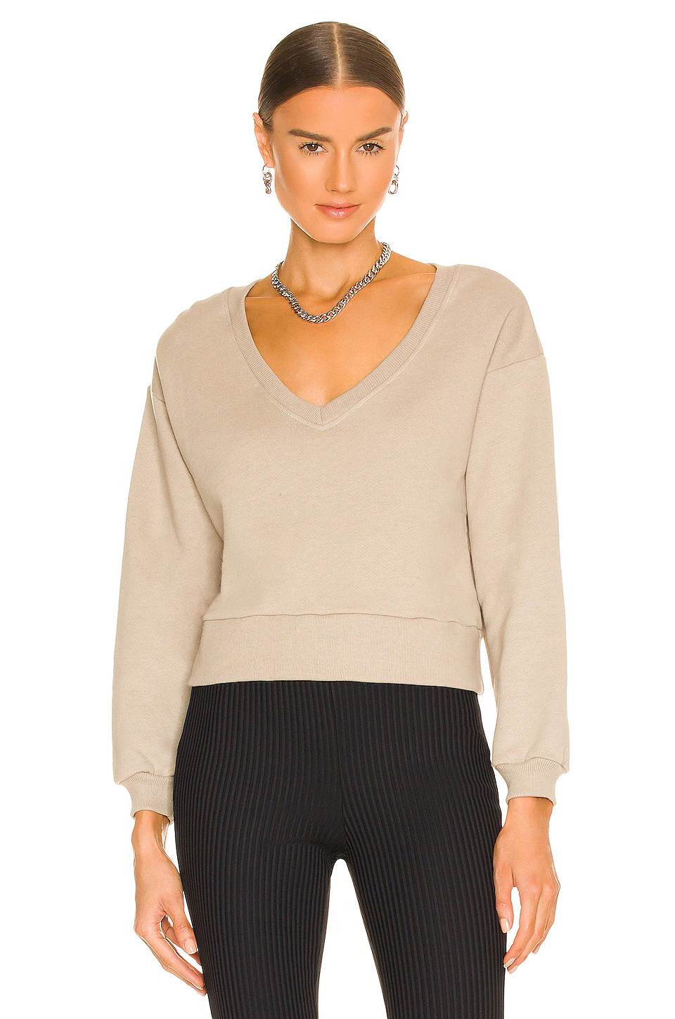 Lovers And Friends Miela Sweater In Warm Gray