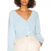Lovers And Friends Gabby Cropped Cardigan In Baby Blue -LOVERS AND FRIENDS Shop LOVF WK1081 V1