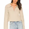 Lovers And Friends Tina Cropped Zip Up In Almond Beige 1 Lovers And Friends Tina Cropped Zip Up In Almond Beige -LOVERS AND FRIENDS Shop LOVF WK1096 V1