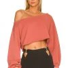 Lovers And Friends Brie Cropped Sweatshirt In Terracotta -LOVERS AND FRIENDS Shop LOVF WK1100 V1