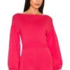 Lovers And Friends Haidyn Boatneck Sweater In Strawberry Red -LOVERS AND FRIENDS Shop LOVF WK1104 V1