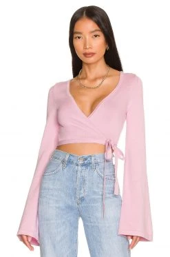 Lovers And Friends Gannon Wrap Mini Cardigan In Lavender