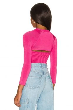 Lovers And Friends Ean Micro Cardigan In Magenta -LOVERS AND FRIENDS Shop LOVF WK1106 V3