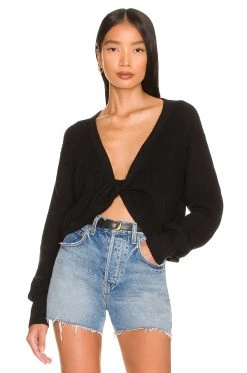 Lovers And Friends Sasha Twist Sweater In Black