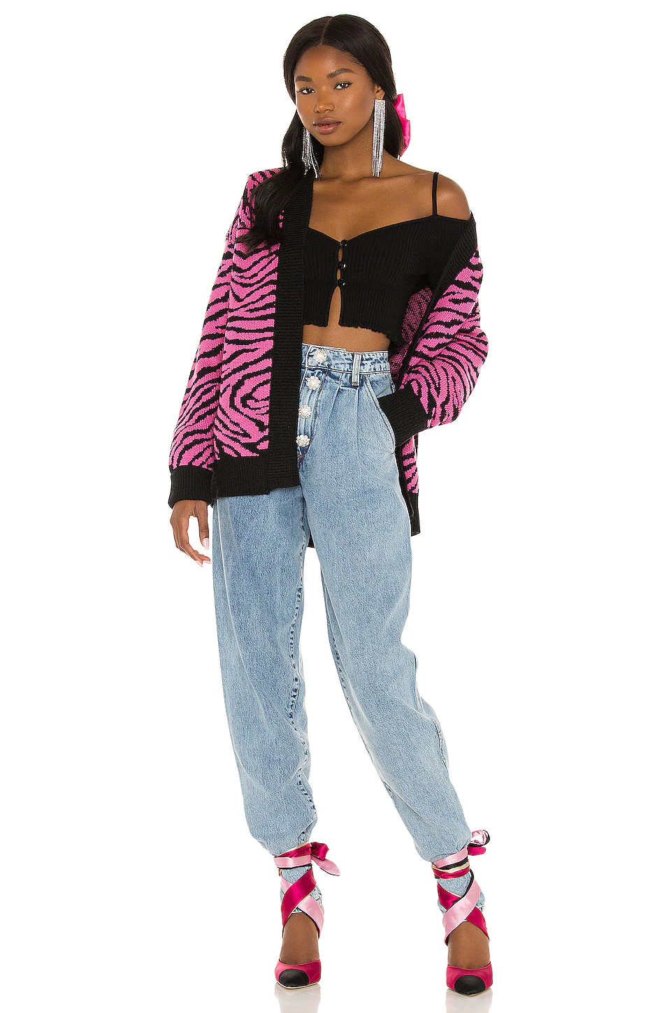 Lovers And Friends Esther Micro Cardi In Black 6 Lovers And Friends Esther Micro Cardi In Black - Image 4