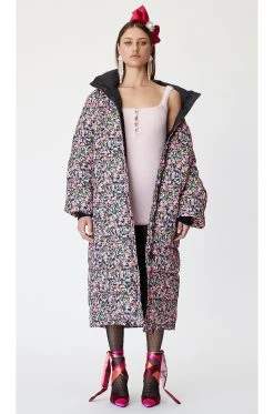 Lovers And Friends Cindy Puffer Coat In Crawford Floral -LOVERS AND FRIENDS Shop LOVF WO408 V6