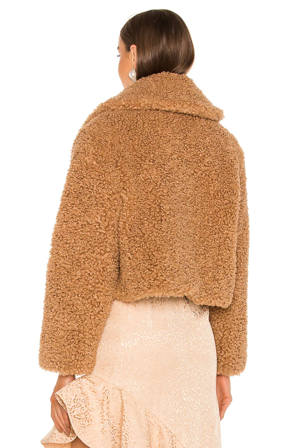 Lovers And Friends Alexandria Faux Fur Jacket In Nude 5 Lovers And Friends Alexandria Faux Fur Jacket In Nude - Image 3