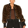 Lovers And Friends Kristen Faux Fur Jacket In Leopard -LOVERS AND FRIENDS Shop LOVF WO413 V1