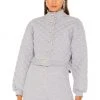 Lovers And Friends Claudia Quilted Jacket In Heather Grey -LOVERS AND FRIENDS Shop LOVF WO416 V1