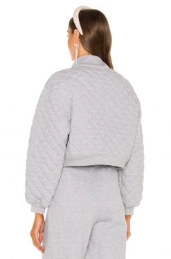 Lovers And Friends Claudia Quilted Jacket In Heather Grey -LOVERS AND FRIENDS Shop LOVF WO416 V3
