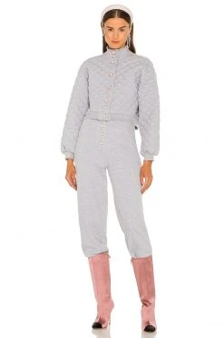 Lovers And Friends Claudia Quilted Jacket In Heather Grey -LOVERS AND FRIENDS Shop LOVF WO416 V4