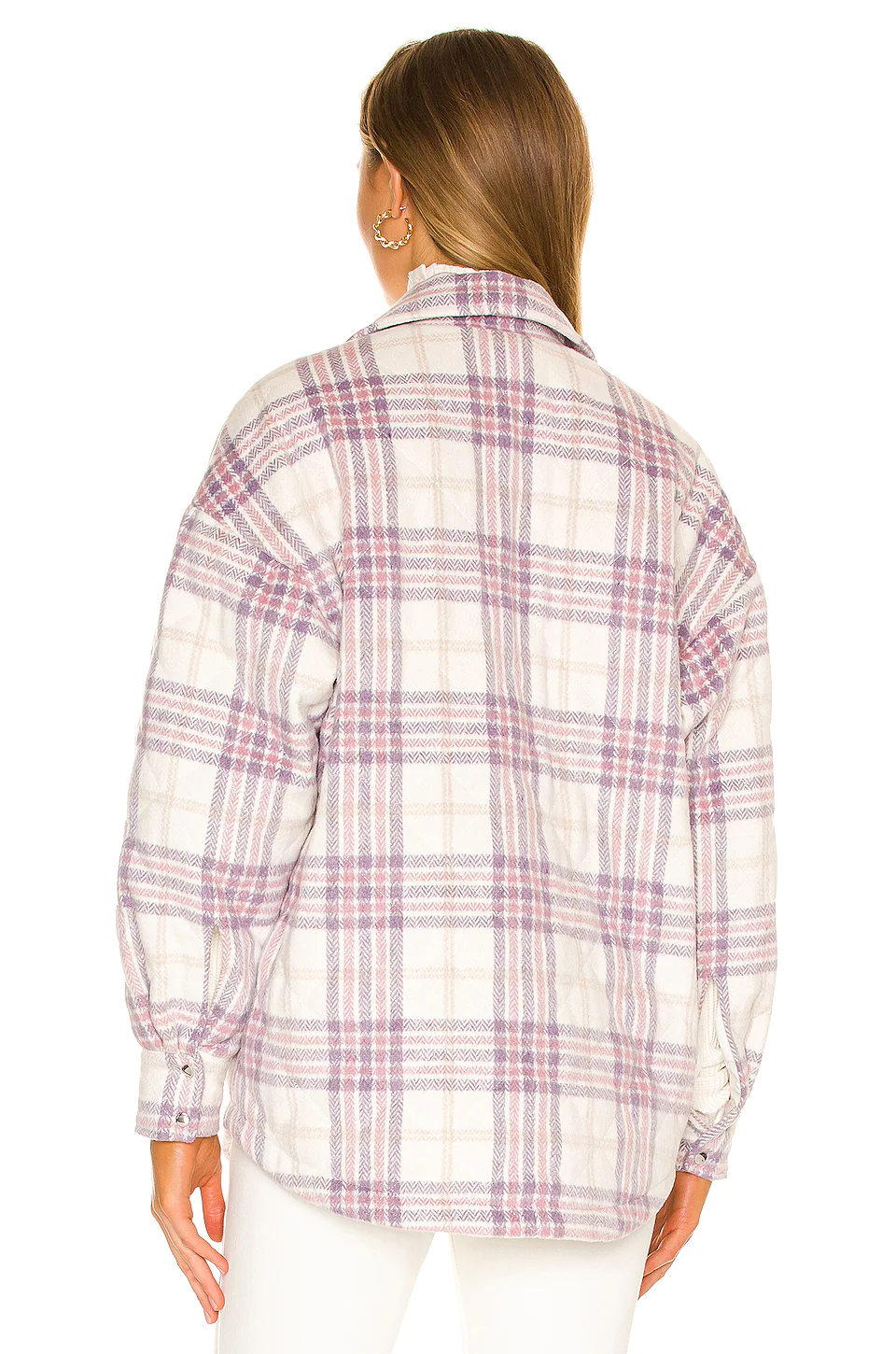 Lovers And Friends Conlee Quilted Shacket In Pink & Purple 5 Lovers And Friends Conlee Quilted Shacket In Pink & Purple - Image 3