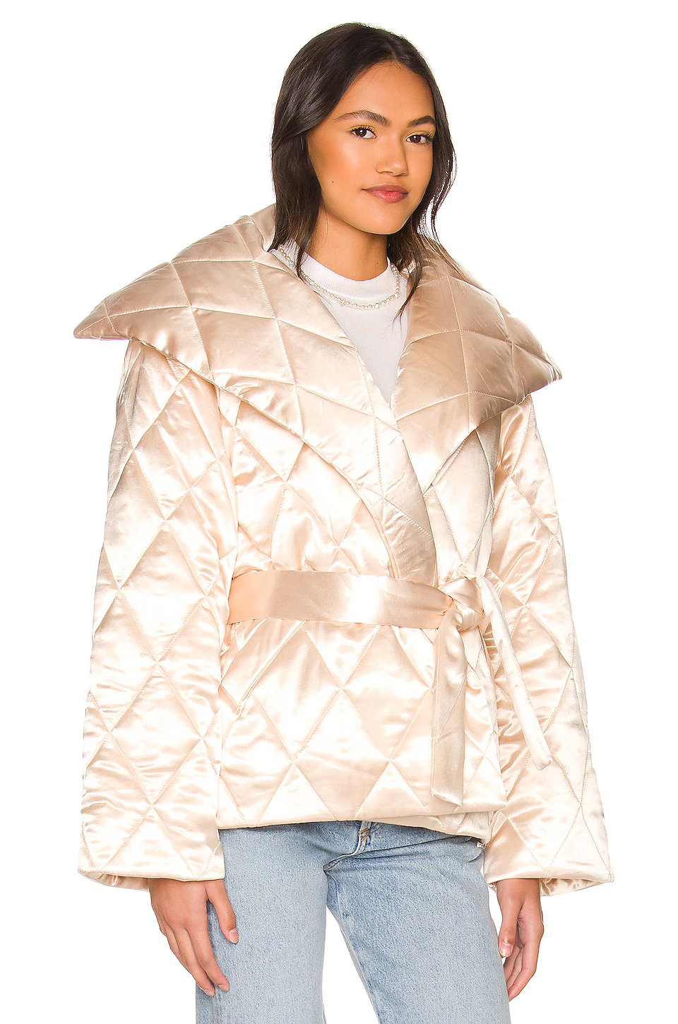 Lovers And Friends Britt Puffer Jacket In Blush 5 Lovers And Friends Britt Puffer Jacket In Blush - Image 3