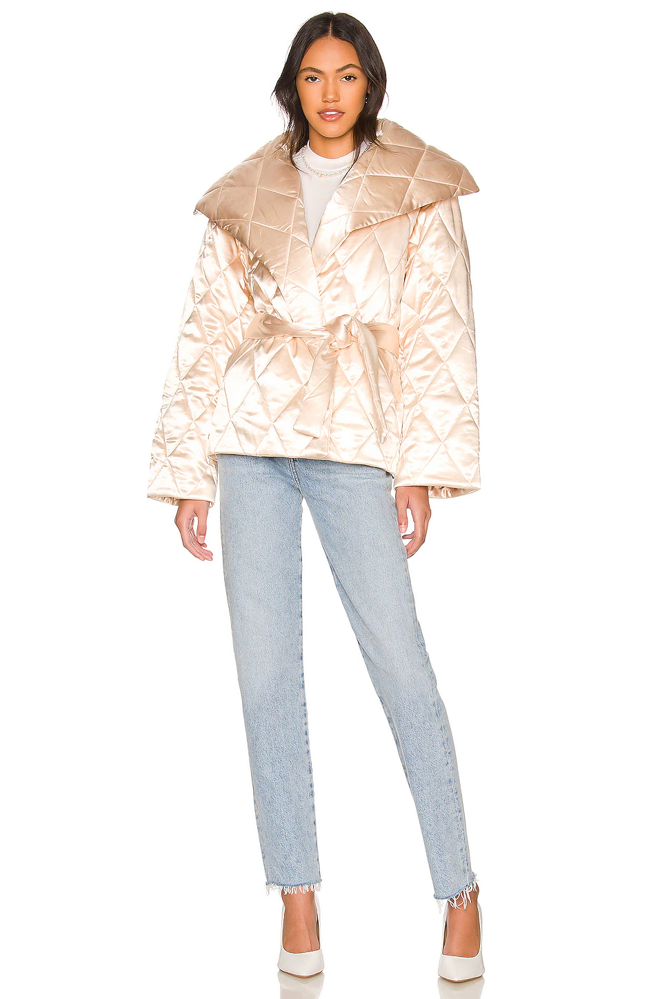 Lovers And Friends Britt Puffer Jacket In Blush 7 Lovers And Friends Britt Puffer Jacket In Blush - Image 5