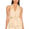 Lovers And Friends Tish Vest In Sand Neutral -LOVERS AND FRIENDS Shop LOVF WO450 V1