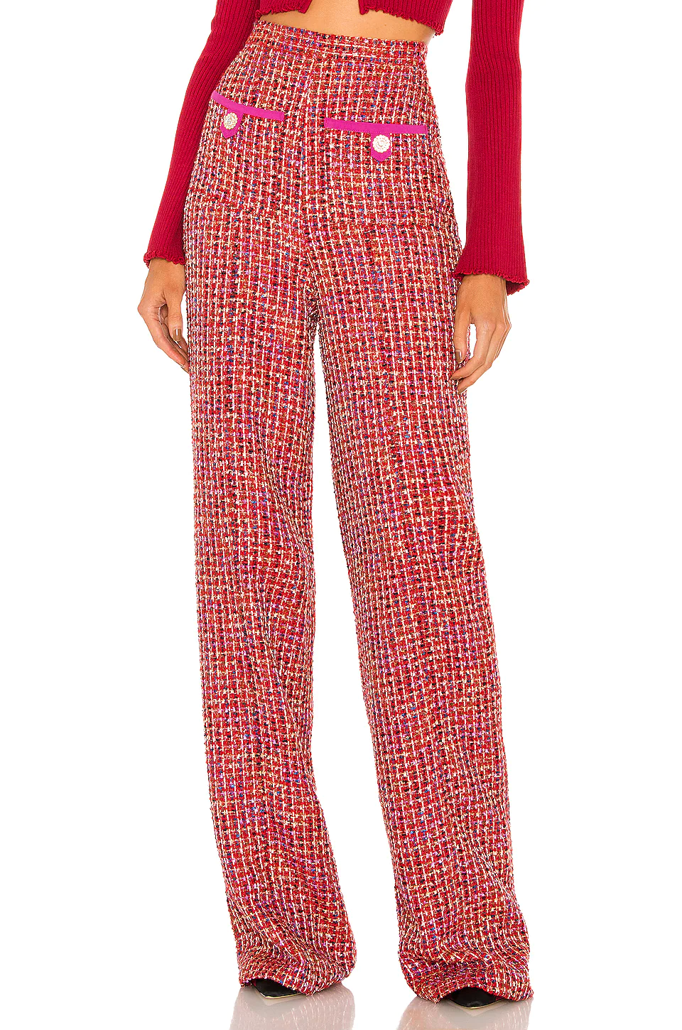 Lovers And Friends Nadja Trouser In Pink & Red