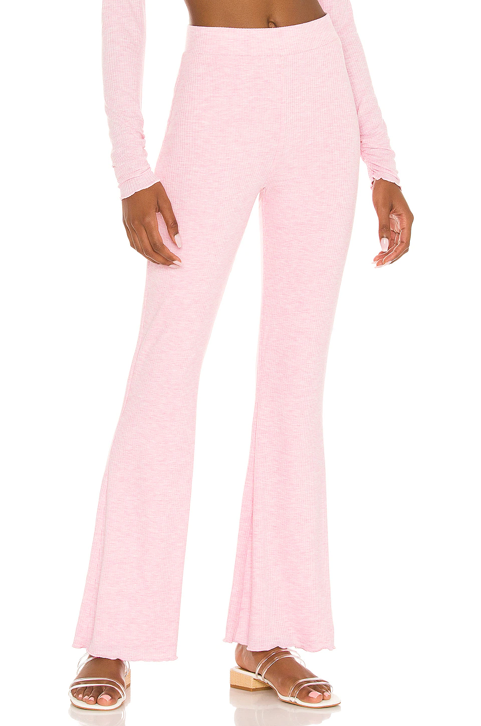 Lovers And Friends Edge Pant In Heathered Pink