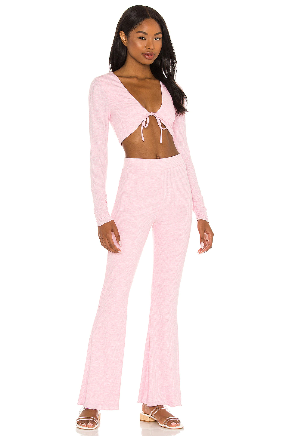 Lovers And Friends Edge Pant In Heathered Pink 6 Lovers And Friends Edge Pant In Heathered Pink - Image 4