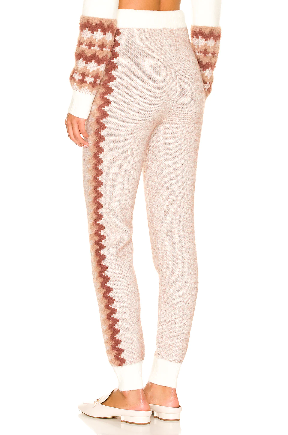 Lovers And Friends Tavi Fair Isle Knit Pant In Ivory & Tan 5 Lovers And Friends Tavi Fair Isle Knit Pant In Ivory & Tan - Image 3