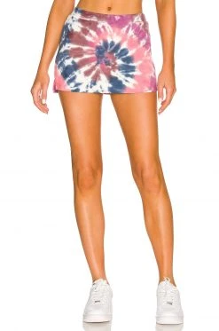Lovers And Friends Angela Mini Skirt In Hot Tie Dye