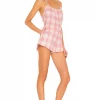Lovers And Friends Alona Romper In Pink Plaid 1 Lovers And Friends Alona Romper In Pink Plaid -LOVERS AND FRIENDS Shop LOVF WR285 V1