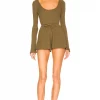 Lovers And Friends Sean Romper In Dark Olive 1 Lovers And Friends Sean Romper In Dark Olive -LOVERS AND FRIENDS Shop LOVF WR328 V1