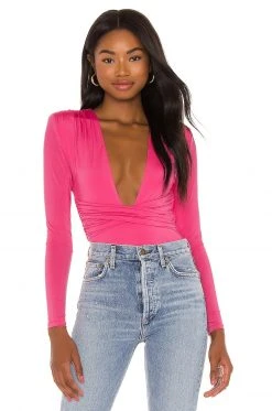 Lovers And Friends Anya Bodysuit In Hot Pink