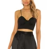 Lovers And Friends Ida Twist Front Top In Black -LOVERS AND FRIENDS Shop LOVF WS1902 V1