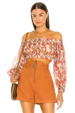 Lovers And Friends Bosworth Top In Emory Tropical Print