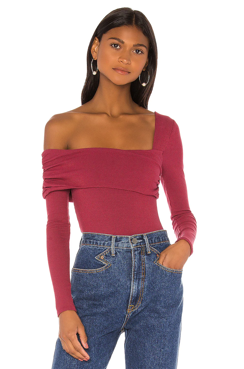 Lovers And Friends Florence Bodysuit In Burgundy