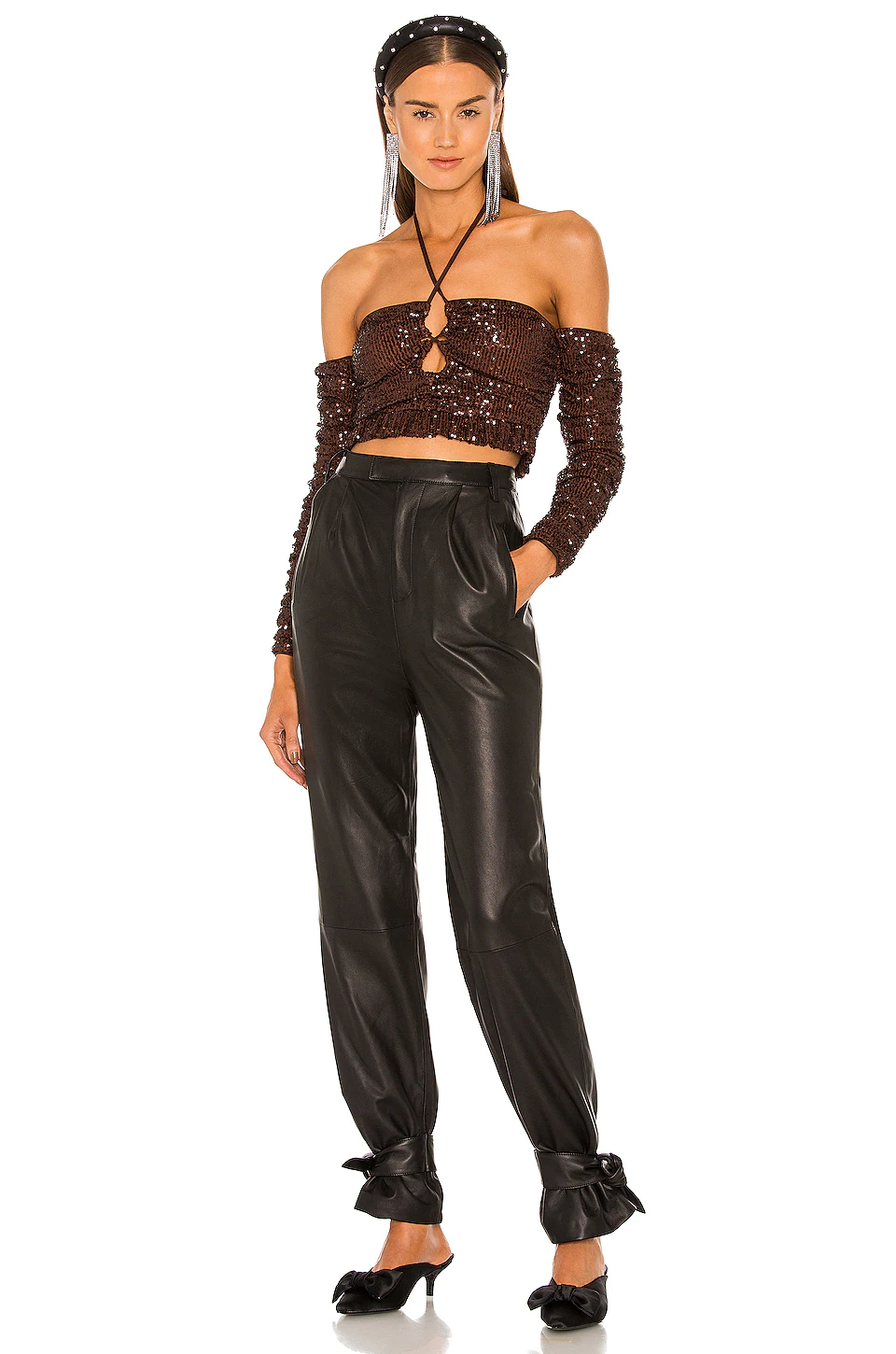 Lovers And Friends Amber Sequin Top In Cappuccino 6 Lovers And Friends Amber Sequin Top In Cappuccino - Image 4