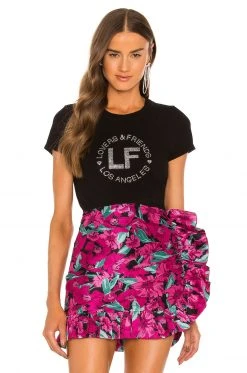 Lovers And Friends Christy Tee Shirt In Black