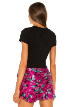 Lovers And Friends Christy Tee Shirt In Black -LOVERS AND FRIENDS Shop LOVF WS2125 V3