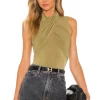 Lovers And Friends Kelly Bodysuit In Olive Green -LOVERS AND FRIENDS Shop LOVF WS2153 V1