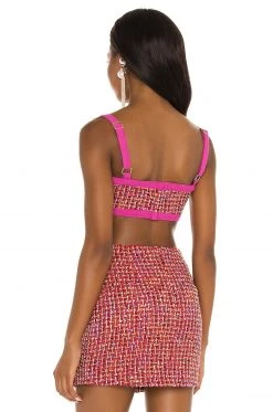 Lovers And Friends Nadja Bralette In Pink & Red -LOVERS AND FRIENDS Shop LOVF WS2174 V3