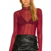 Lovers And Friends Seamed Long Sleeve Top In Merlot -LOVERS AND FRIENDS Shop LOVF WS2247 V1