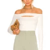 Lovers And Friends Cut Out Off Shoulder Top In White -LOVERS AND FRIENDS Shop LOVF WS2262 V1