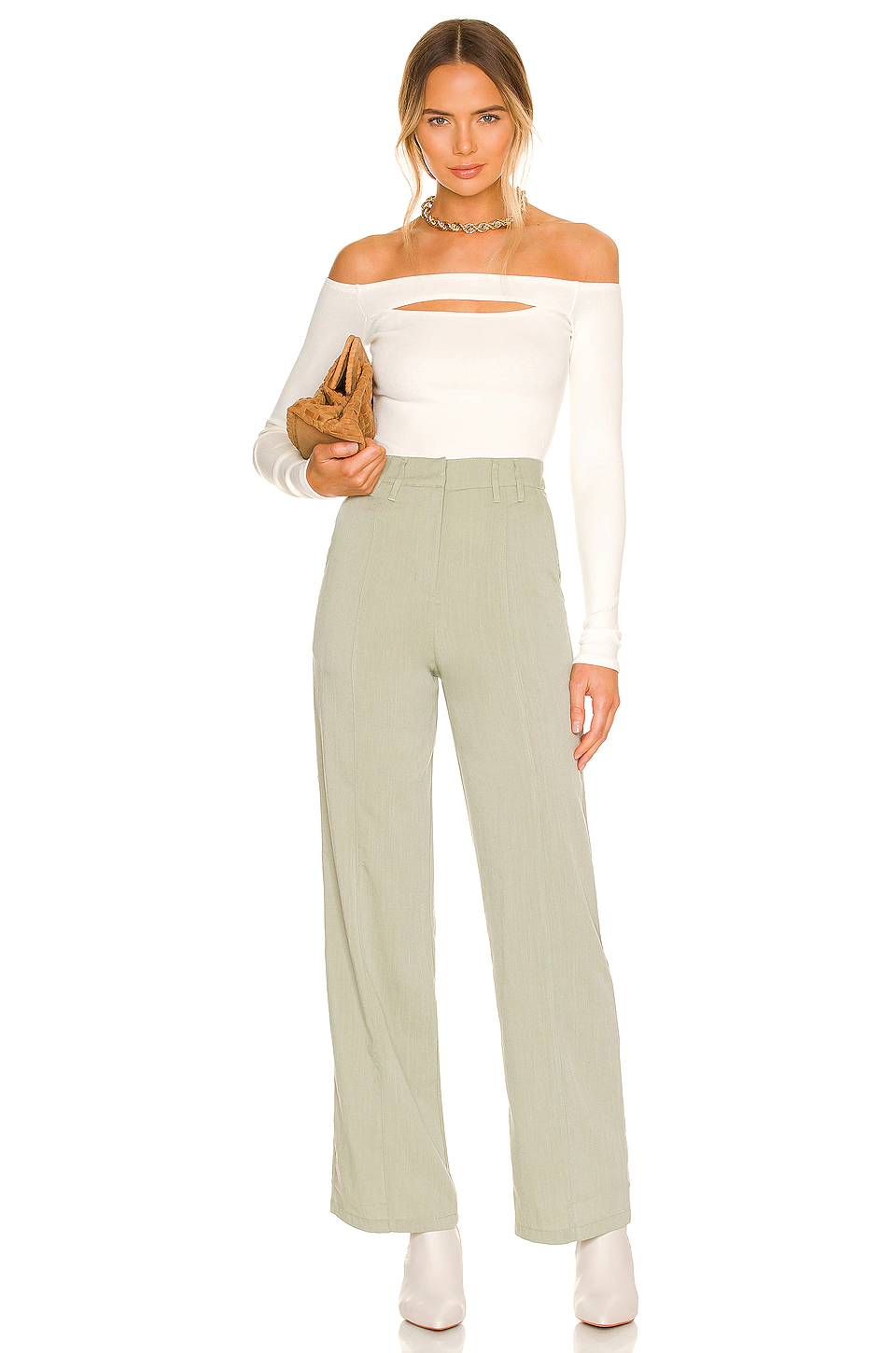 Lovers And Friends Cut Out Off Shoulder Top In White 6 Lovers And Friends Cut Out Off Shoulder Top In White - Image 4