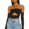 Lovers And Friends Gwyn Bodysuit In Black -LOVERS AND FRIENDS Shop LOVF WS2302 V1