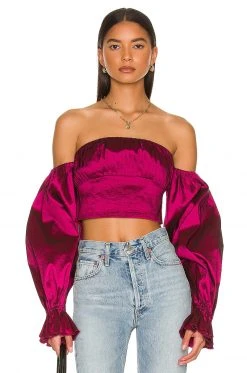 Lovers And Friends Fraya Top In Raspberry Red