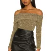 Lovers And Friends Fatima Bodysuit In Antique Gold -LOVERS AND FRIENDS Shop LOVF WS2309 V1