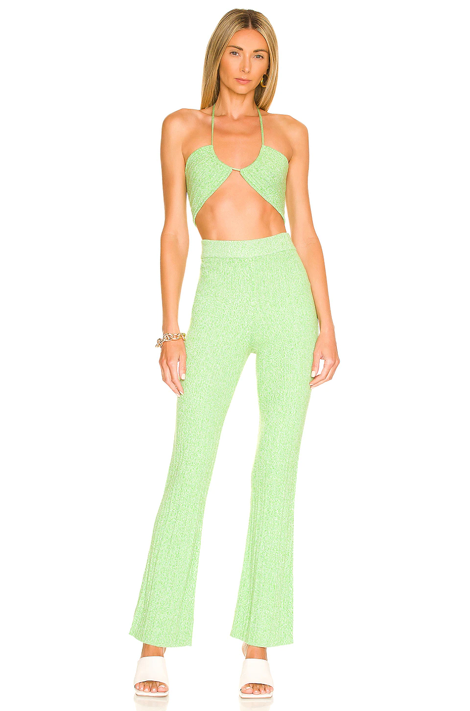 Lovers And Friends Mckenna Drawstring Top In Marled Green 6 Lovers And Friends Mckenna Drawstring Top In Marled Green - Image 4