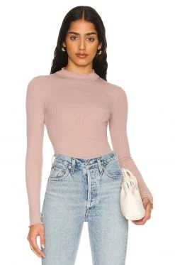 Lovers And Friends Abrielle Bodysuit In Soft Mauve