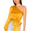 Lovers And Friends Kendall Blouse In Mustard Yellow -LOVERS AND FRIENDS Shop LOVF WS2320 V1