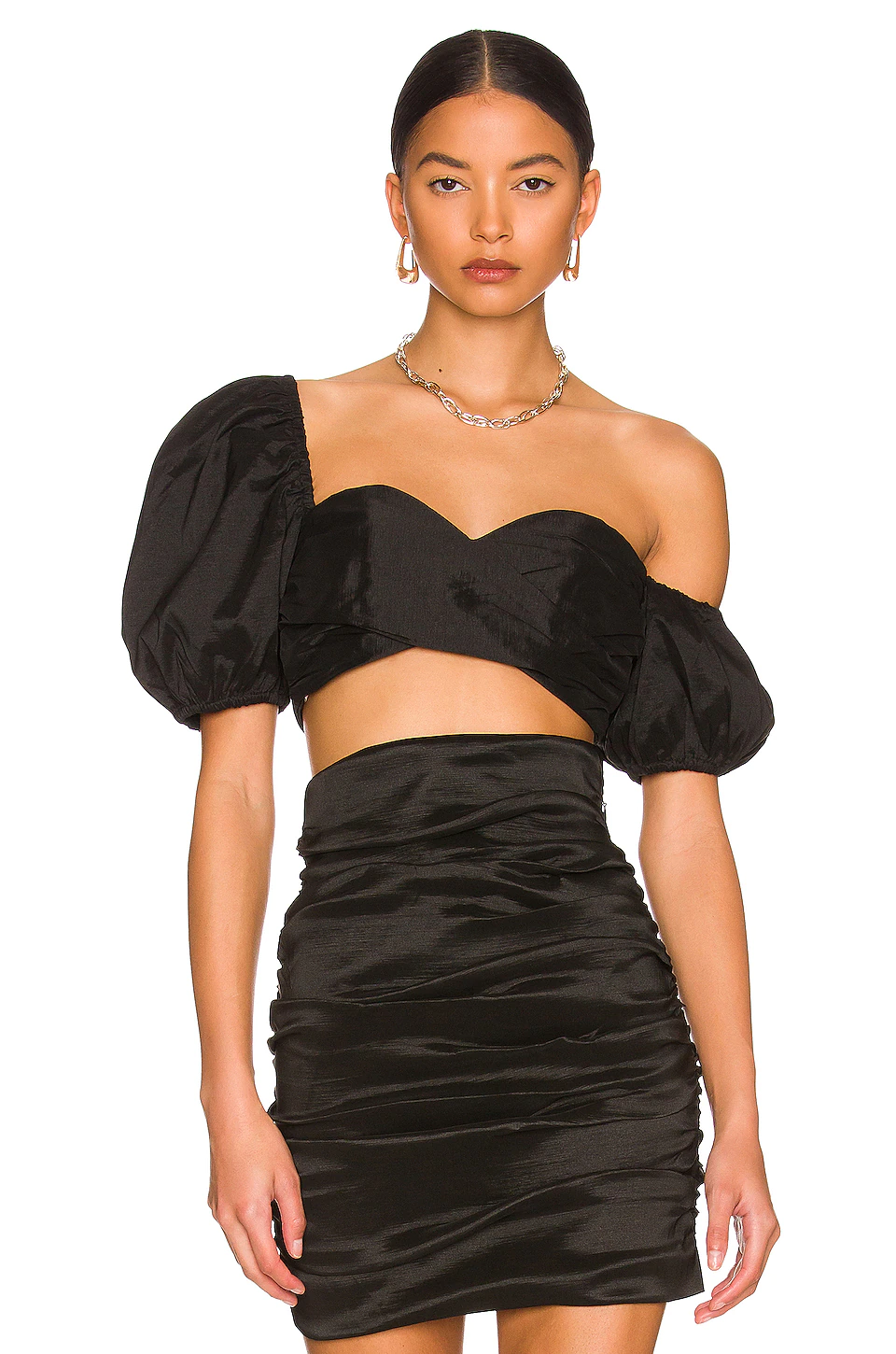 Lovers And Friends Savannah Cropped Top In Black
