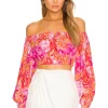 Lovers And Friends Bosworth Top In Chai Floral Print -LOVERS AND FRIENDS Shop LOVF WS2350 V1