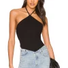Lovers And Friends Terry Tie Top In Black -LOVERS AND FRIENDS Shop LOVF WS2355 V1