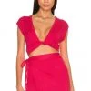 Lovers And Friends Basia Twist Top In Deep Magenta -LOVERS AND FRIENDS Shop LOVF WS2373 V1